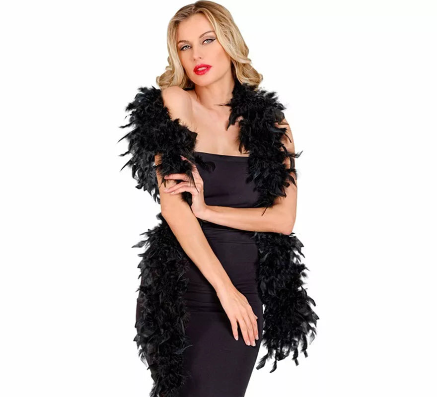 Boa de Plumas negra de 1,80 m y 50 g