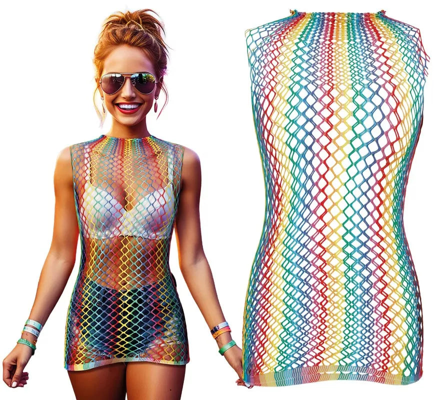 Translation missing: en.Body de Rejilla multicolor para mujer