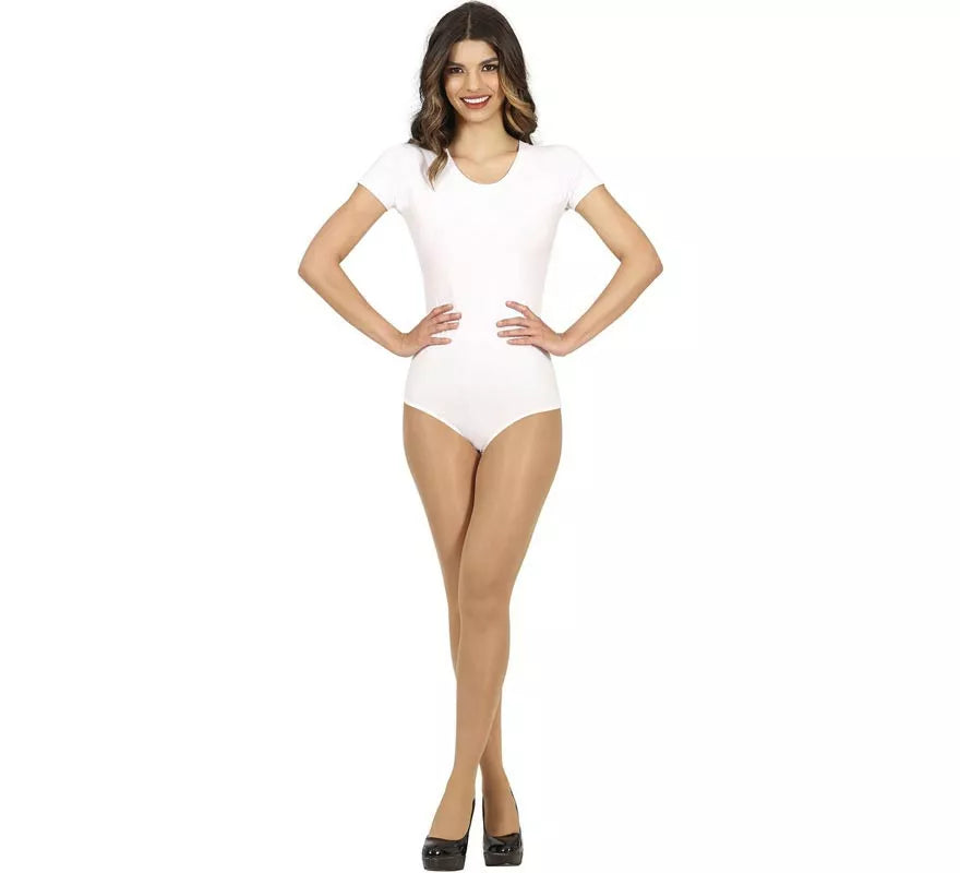 Body o Maillot Blanco manga corta para mujer