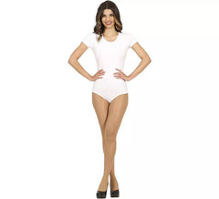 White short sleeve bodysuit or jersey for women