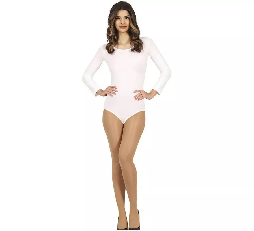Body o Maillot Blanco manga larga para mujer
