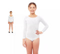 Body o Maillot blanco manga larga para niña