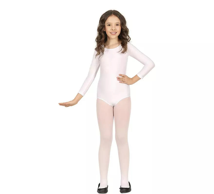 Translation missing: en.Body o Maillot Blanco manga larga para niños