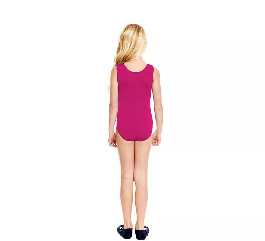 Body o Maillot con tirante ancho fucsia para niña