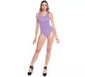 Body o Maillot con tirante ancho lila para mujer