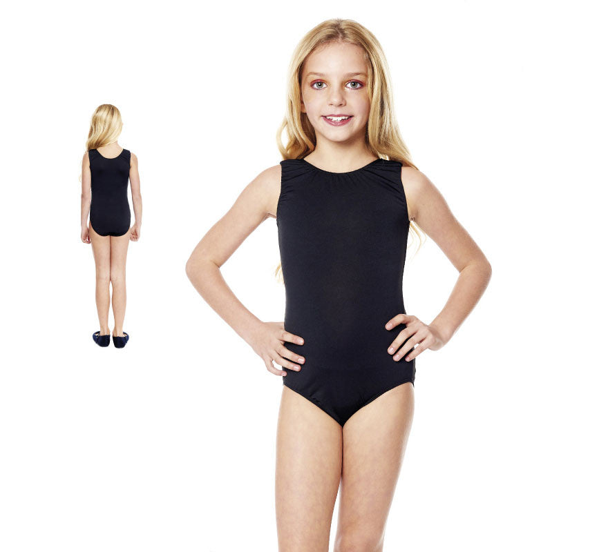 Body o Maillot con tirante ancho negro para niña