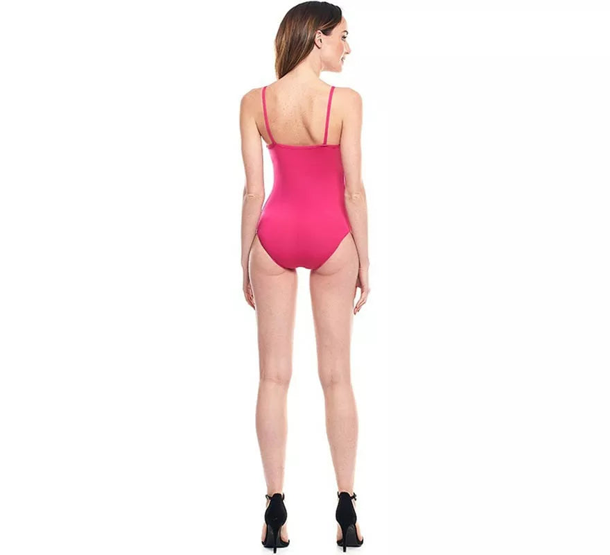 Body o Maillot de punto con tirantes fucsia para mujer