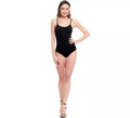 Body o Maillot de punto con tirantes negro para mujer