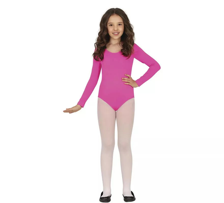Translation missing: en.Body o Maillot Fucsia manga larga para niños