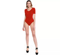 Body o Maillot manga corta rojo para mujer