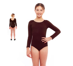 Brown long sleeve bodysuit or jersey for girl