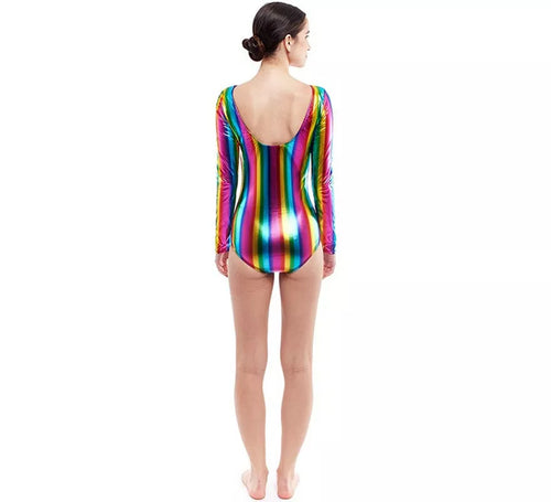 Body o Maillot metalizado multicolor para mujer