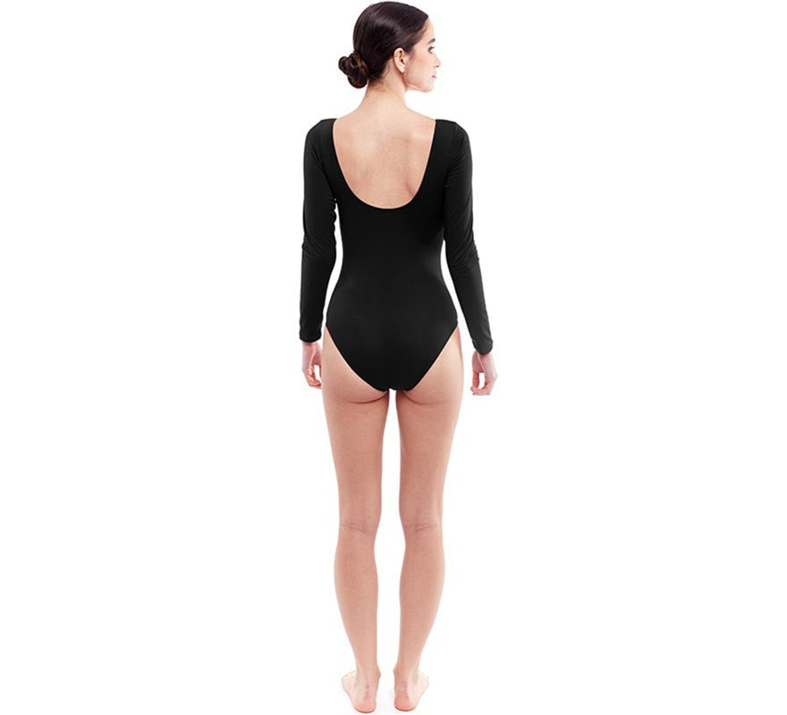 Translation missing: en.Body o Maillot negro manga larga para mujer