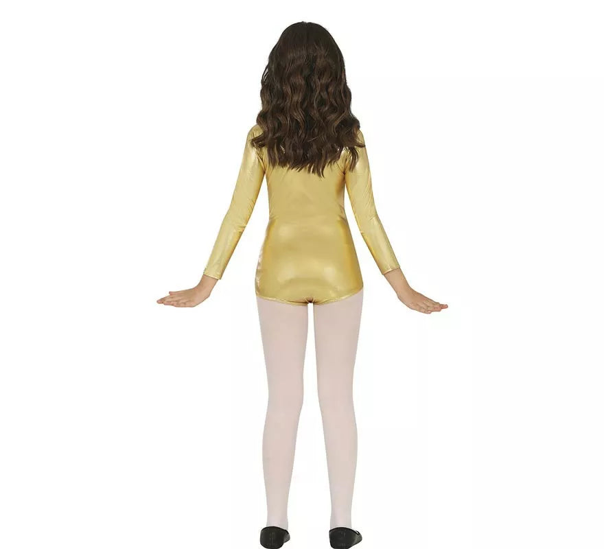 Translation missing: en.Body o Maillot Oro Metalizado manga larga para niños