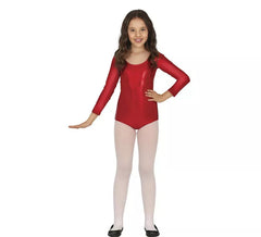 Long-sleeved Metallic Red Bodysuit or Jersey for children