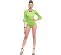 Body o maillot Sevillana Licra con Volante verde para mujer