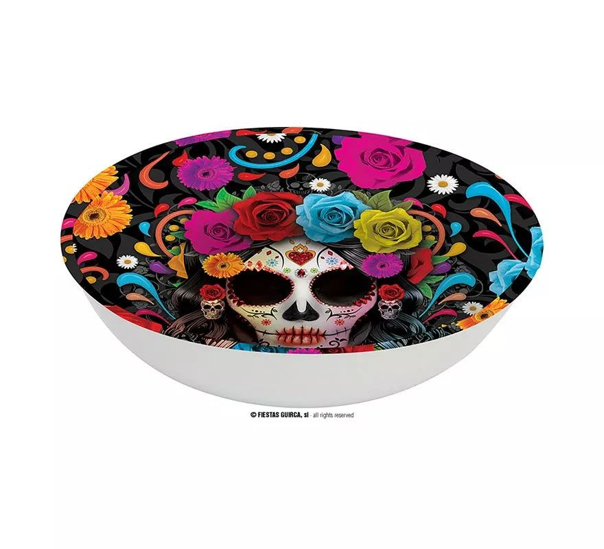 Bol Catrina colorida de plástico de 32 cm