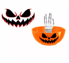 25 cm Pumpkin Skeleton Hand Bowl