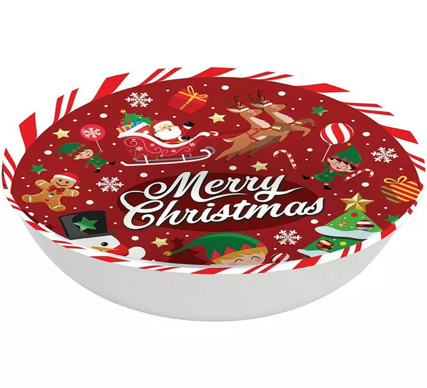 Bol Merry Christmas rojo de pvc de 32 cm
