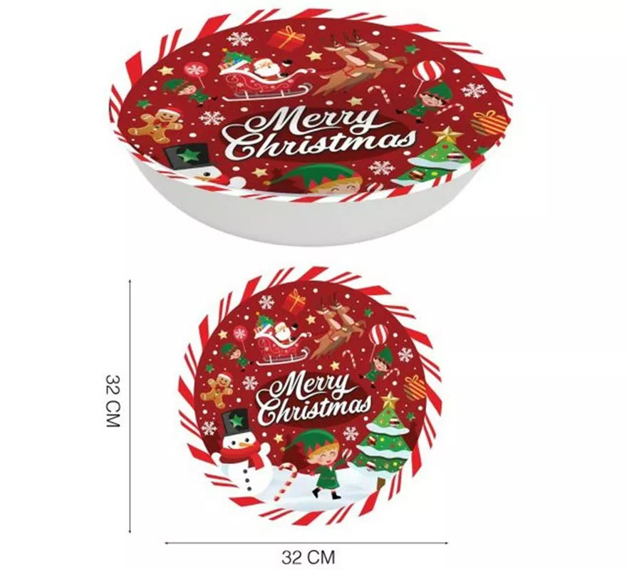 Translation missing: en.Bol Merry Christmas rojo de pvc de 32 cm