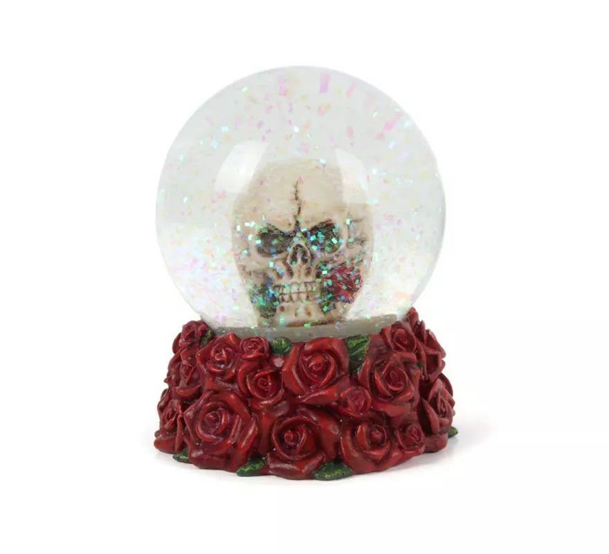Translation missing: en.Bola de Cristal con calavera y rosas de 6,9x8,4x6,9 cm