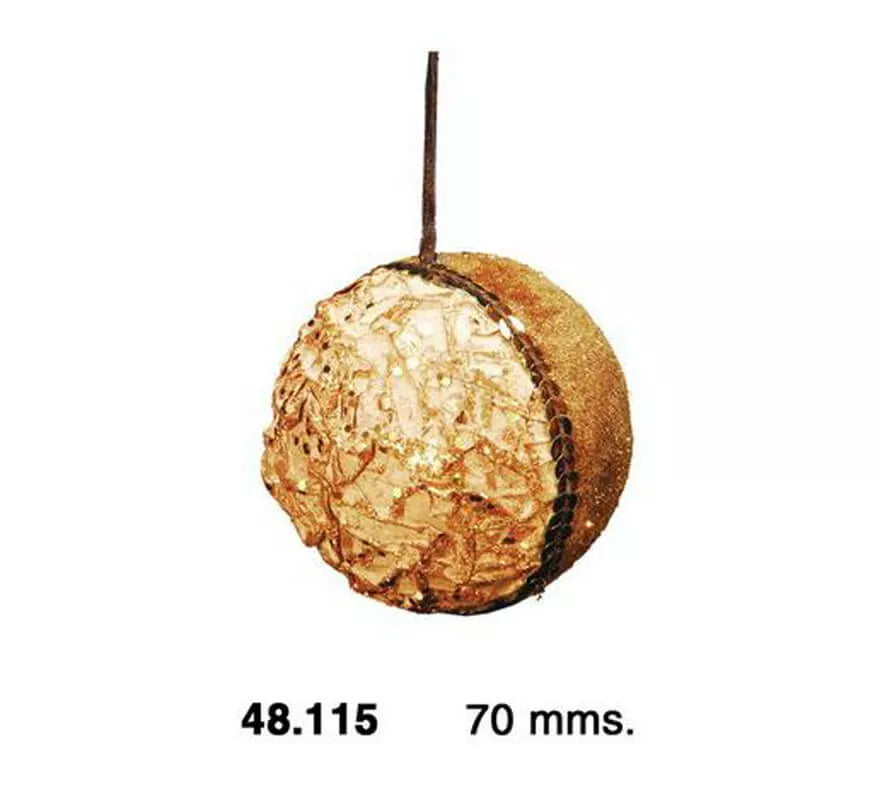 Bola dorada de 70 mm.