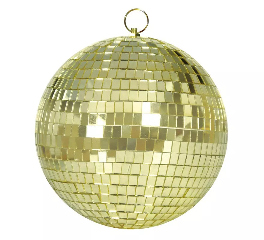 Translation missing: en.Bola Espejos Discoteca dorado de los años 70 de 20 cm