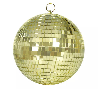 Bola Espejos Discoteca dorado de los años 70 de 20 cm