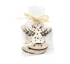Bag of 3 Assorted Wooden Angels