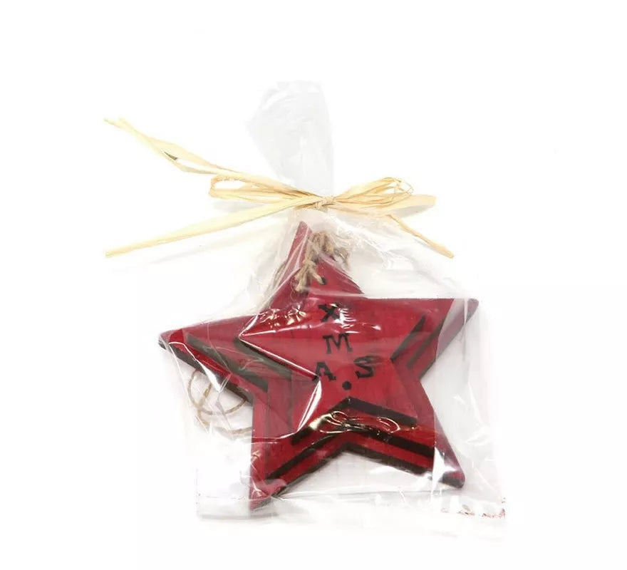 Bolsa 3 Estrellas de Madera Roja Surtidas