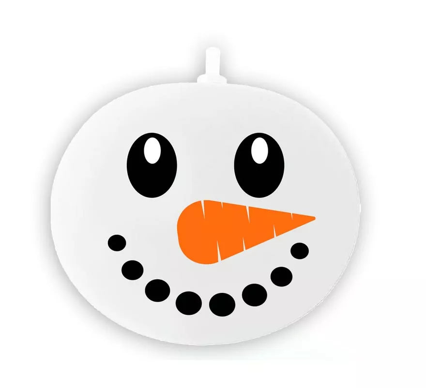 Bolsa 5 Globos Muñeco Nieve con Luz