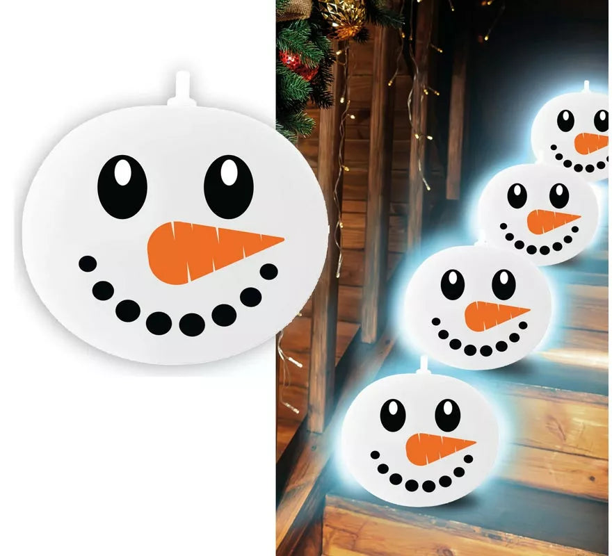 Bolsa 5 Globos Muñeco Nieve con Luz