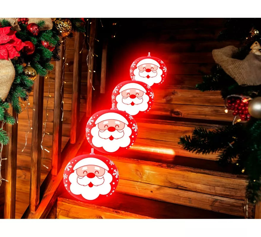 Bolsa 5 Globos Santa Claus con Luz
