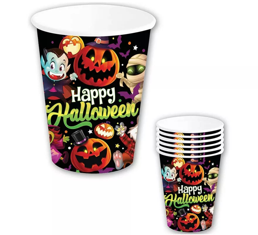 Bolsa 6 Vasos Monstruitos 240 Ml 9 cm