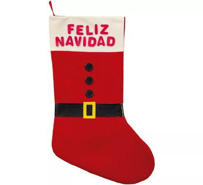 Bolsa Bota de Papá Noel Feliz Navidad de 55 cm