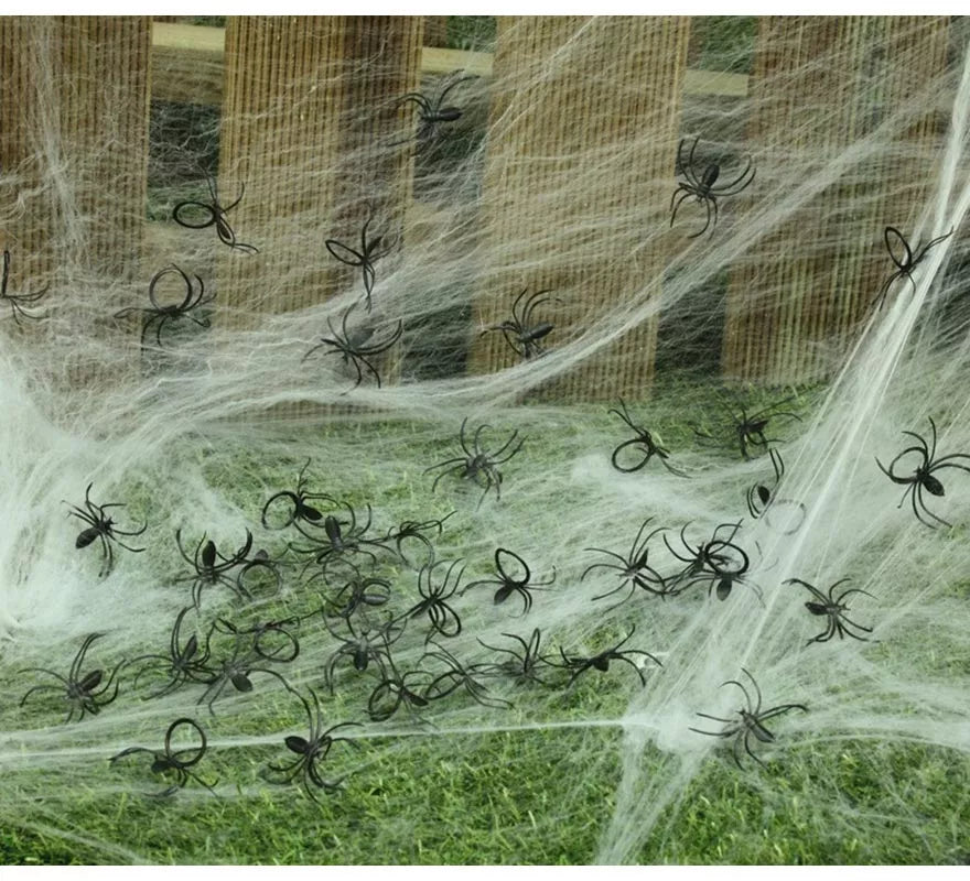 Bolsa con 25 Arañas pequeñas para decorar Halloween