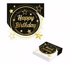 Bag of 12 Happy Birthday Napkins of 33X33 cms