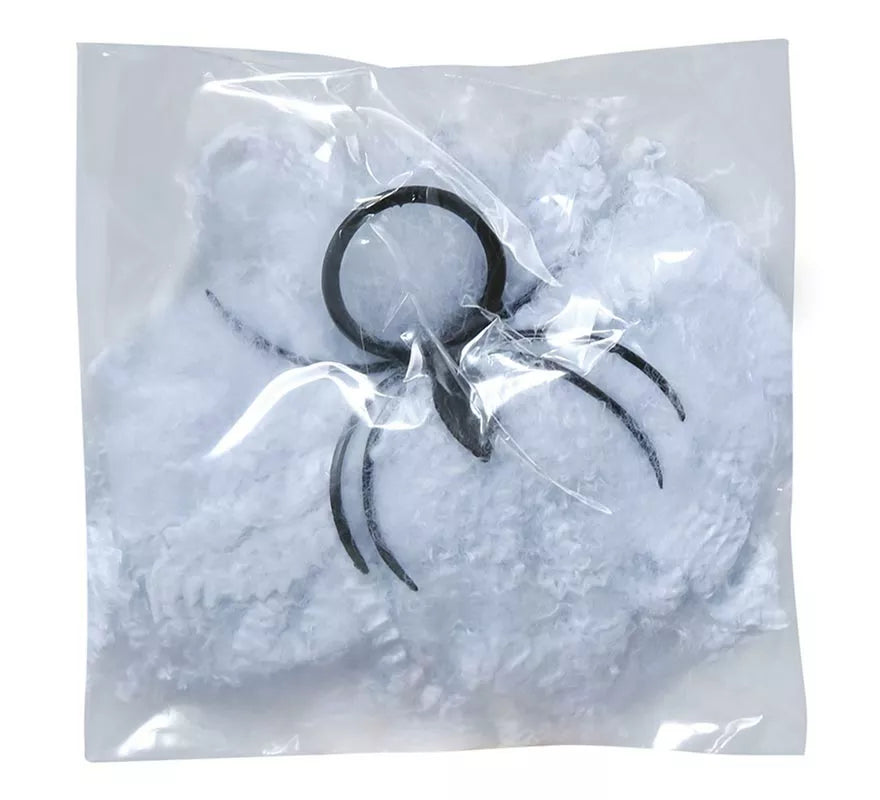 Bolsa de 12 telarañas con arañas de 12 gr para Halloween