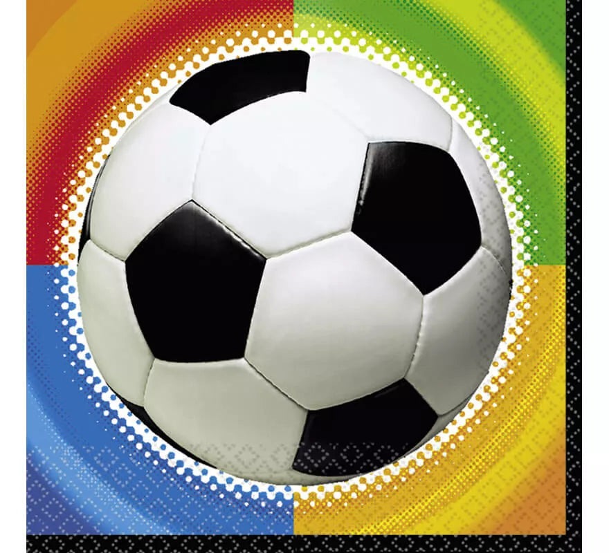 Translation missing: en.Bolsa de 16 Servilletas Championship Soccer de 33x33 cm