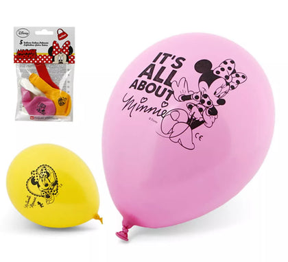 Bolsa de 5 Globos de Minnie colores surtidos de 23 cm