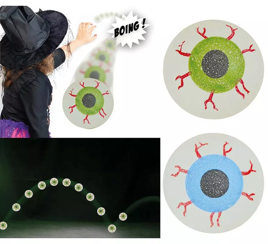 Bolsa de 5 Pelotas Ojos de Goma 2.5 cm