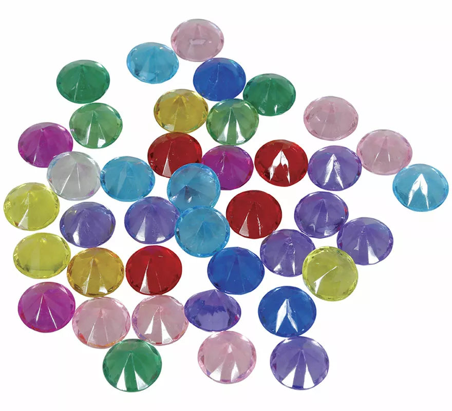 Bolsa de 50 Diamantes multicolor de 1,50 cm