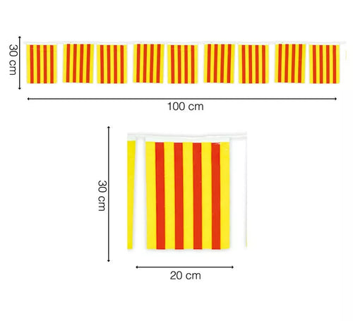 Bolsa de 50 mts. Bandera regional Catalana de Plástico