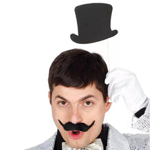 Bag of 6 top hats with stick ideal for photocall