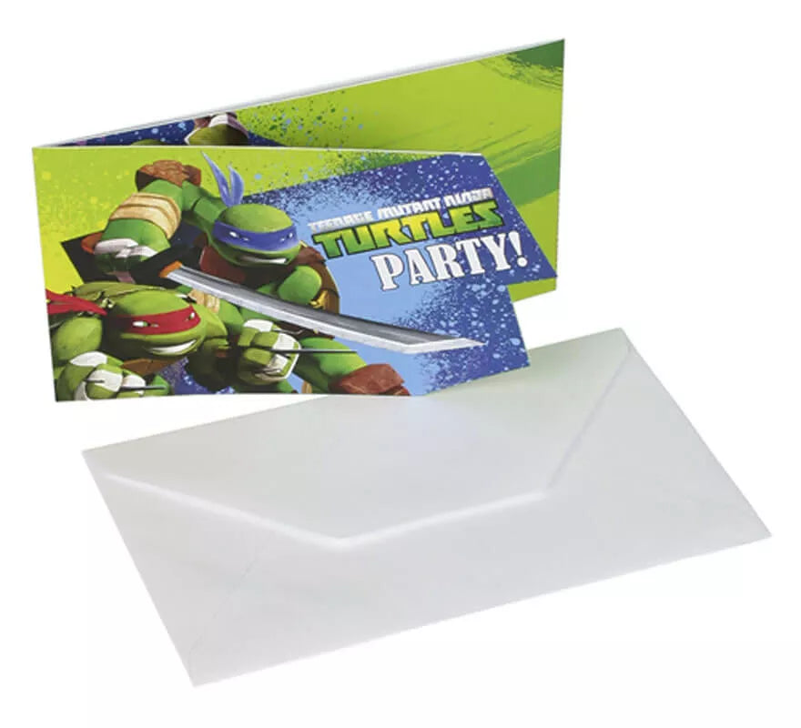 Translation missing: en.Bolsa de 6 Invitaciones de las Tortugas Ninja Mutantes