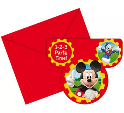 Bolsa de 6 invitaciones Mickey Club House