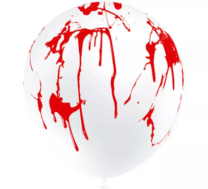 Bolsa de 8 Globos de Salpicaduras de Sangre de 95 cm