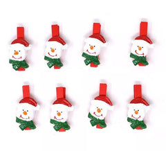 Bag of 8 Snowman Clips 3 cm