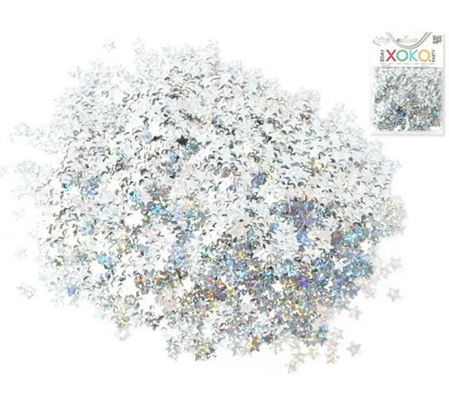Bolsa de Confetti Estrellas plateadas de 15 gramos