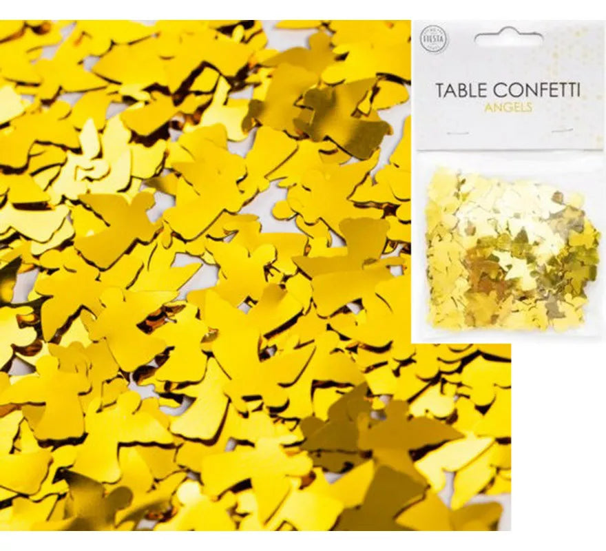 Bolsa de Confetti para mesa de Ángeles Dorado de 14 g